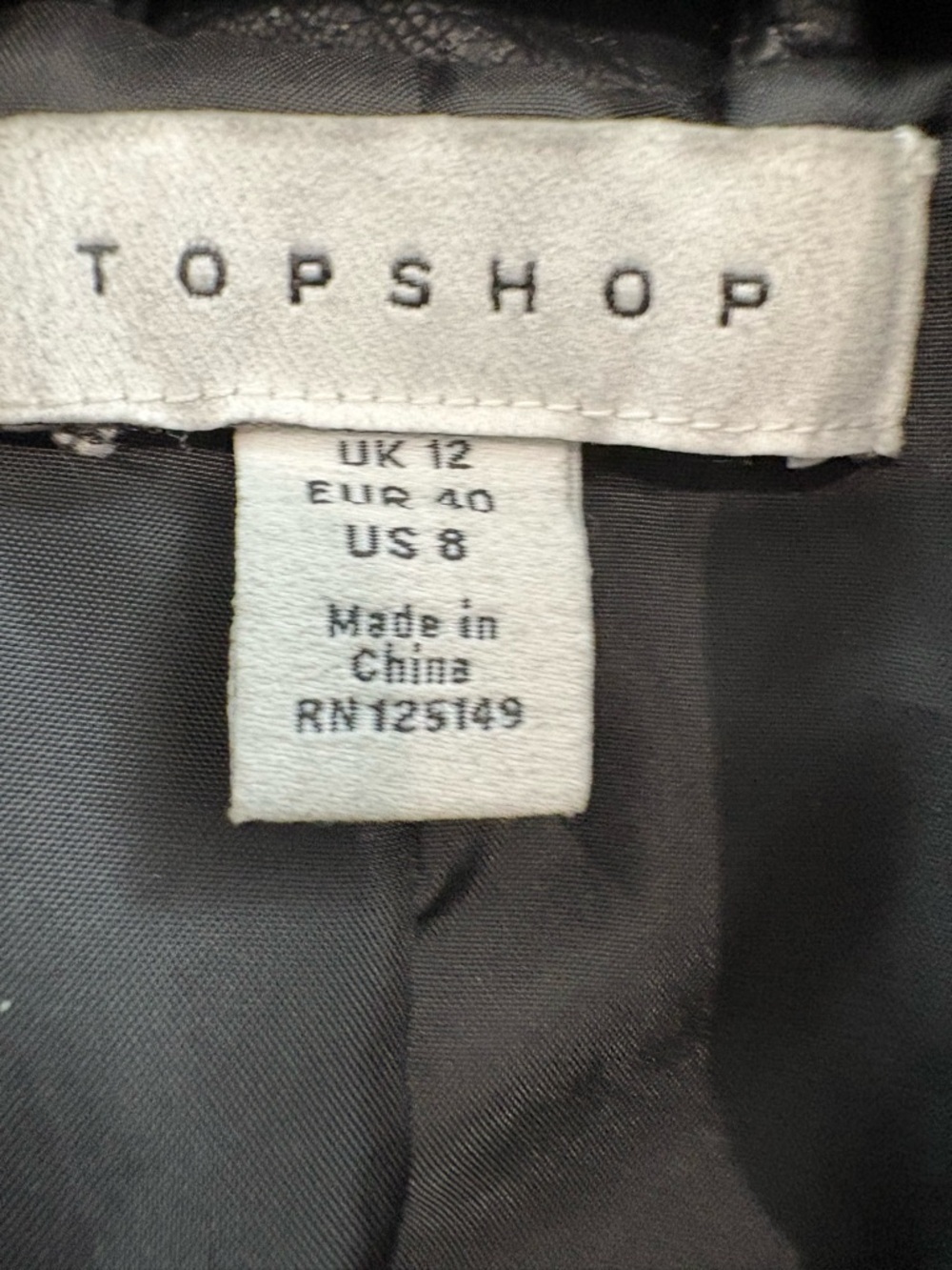 Topshop Black Asymmetrical Moto Jacket - Picture 4 of 4